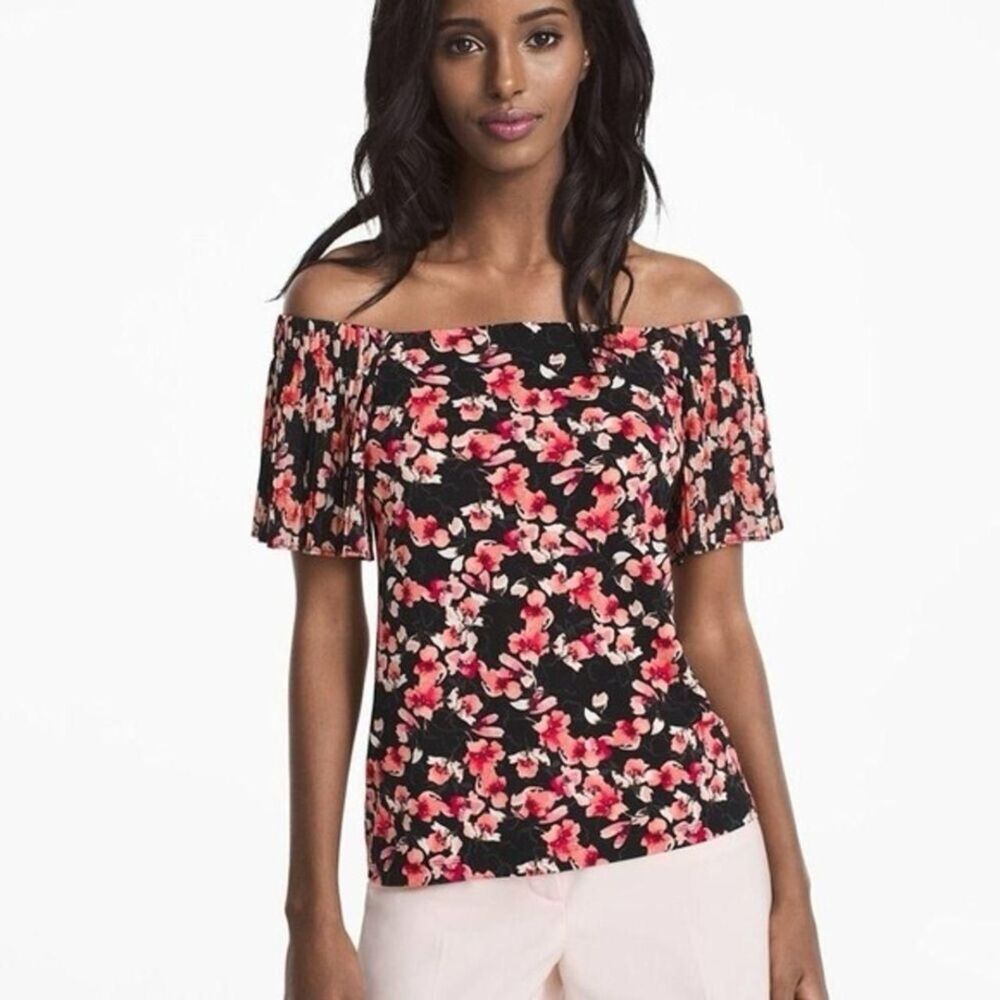 WHBM Romantic Off Shoulder Floral Cottagecore Whimsygoth Date Night Going Out